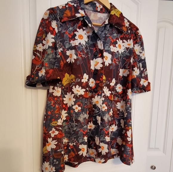 Vintage 70s polyester top - Picture 2 of 7